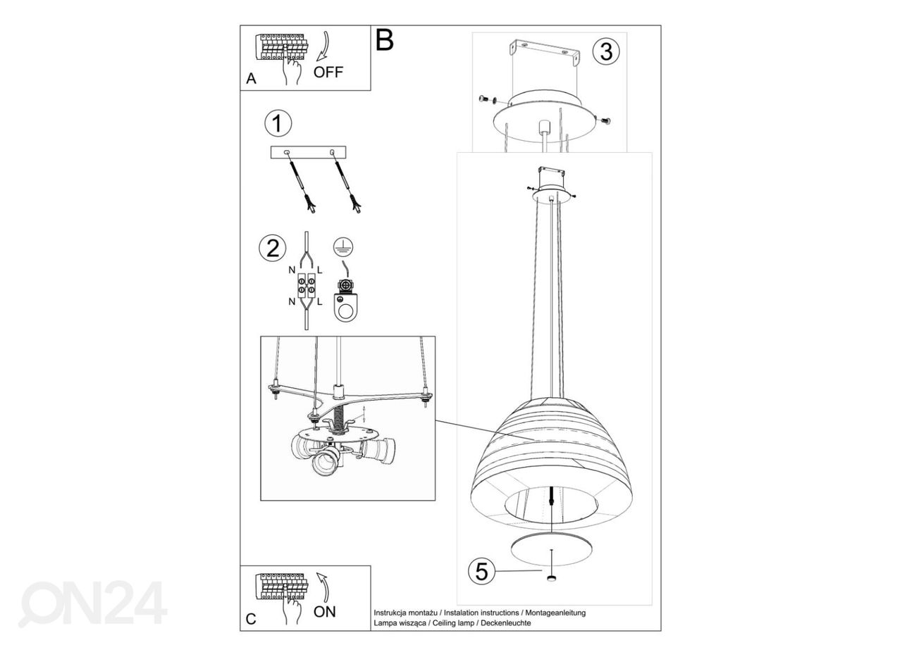 Lühter Bella 60 suurendatud