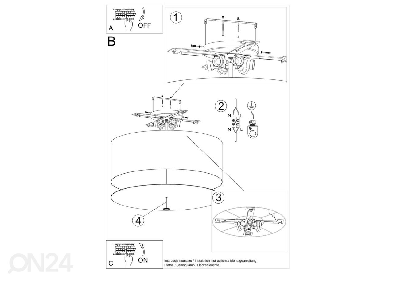Lühter Otto 70, must suurendatud