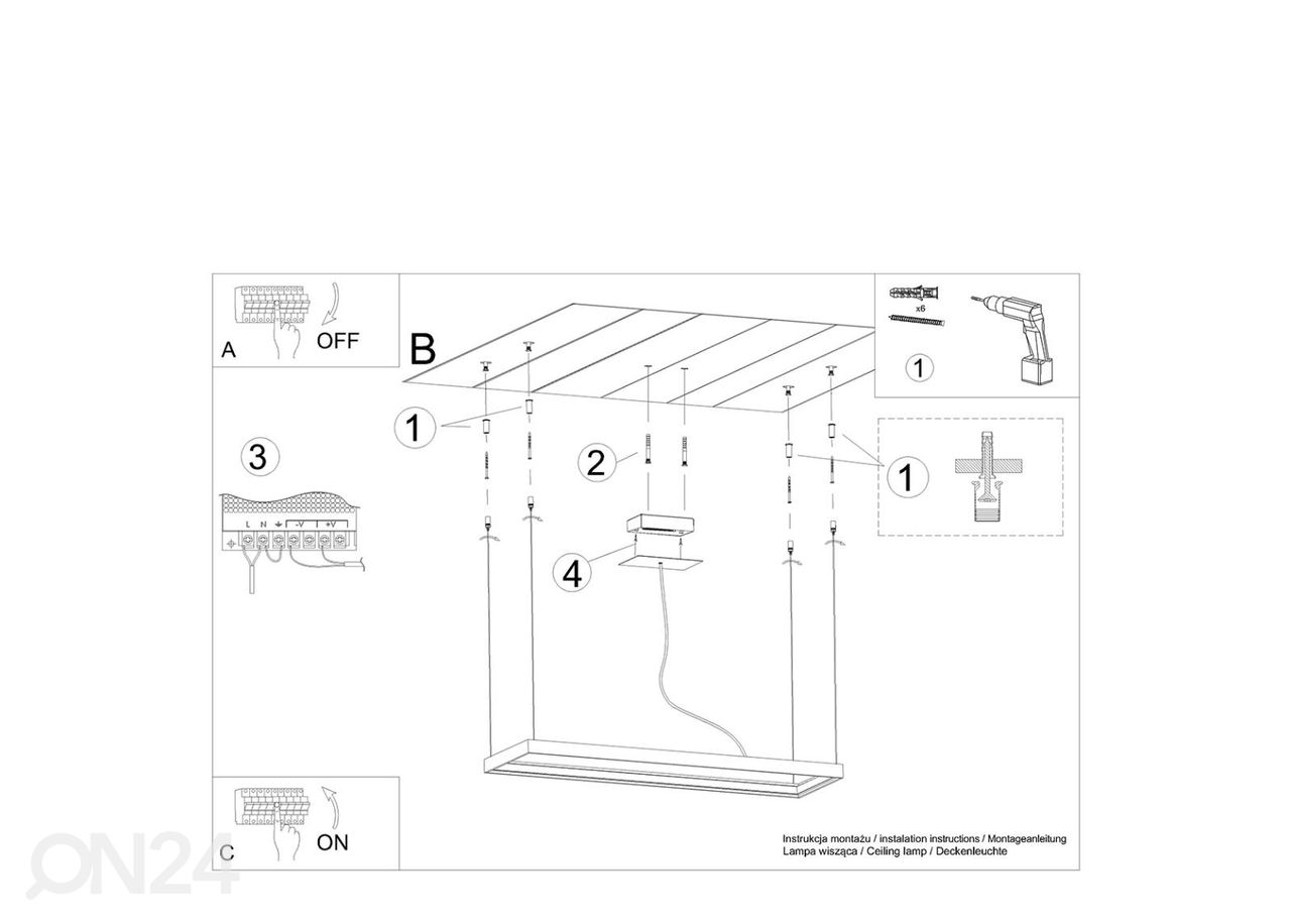 Lühter Tuula M 3000K suurendatud