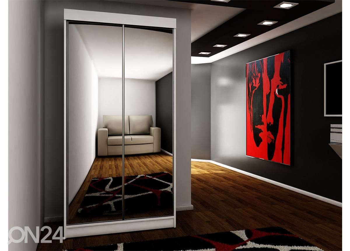 Lükandustega riidekapp 100 cm + LED suurendatud