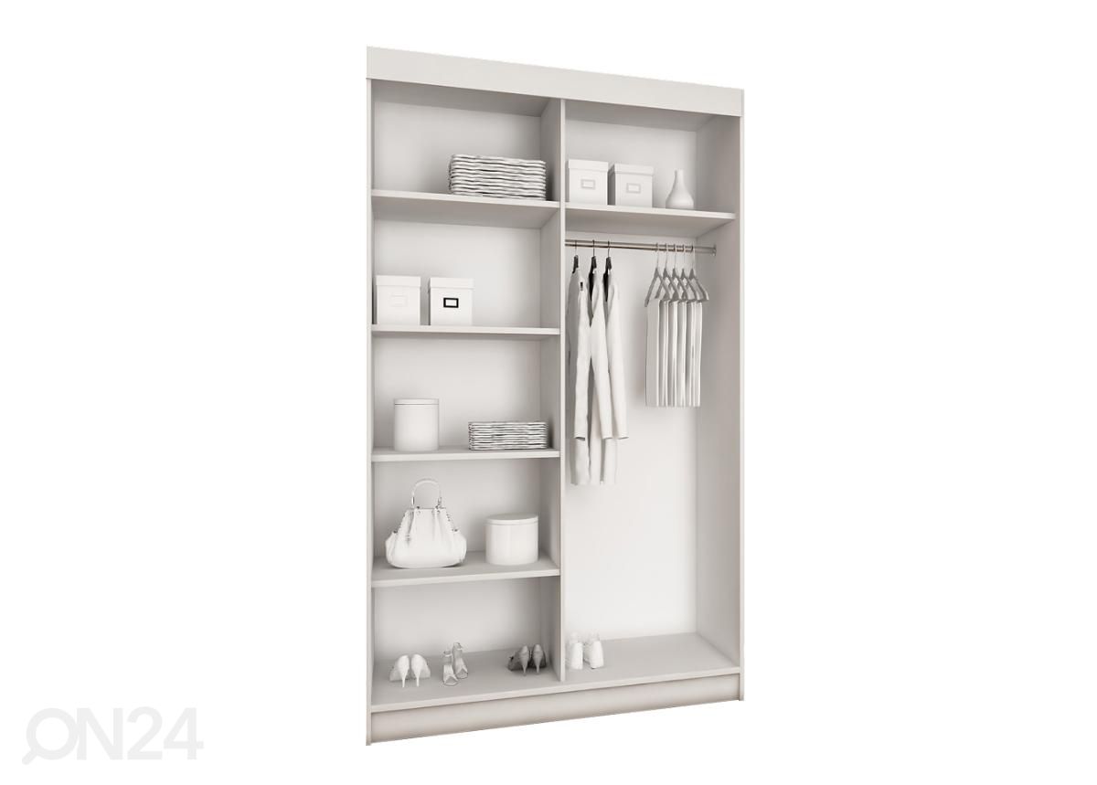 Lükandustega riidekapp 100 cm + LED suurendatud