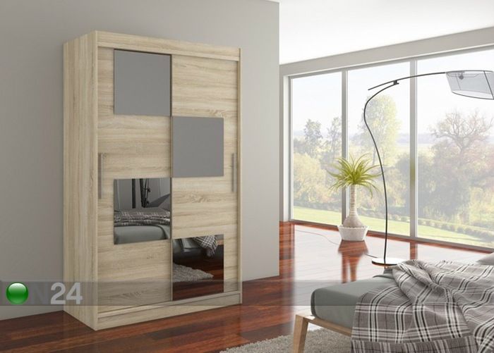 Lükandustega riidekapp 120 cm suurendatud