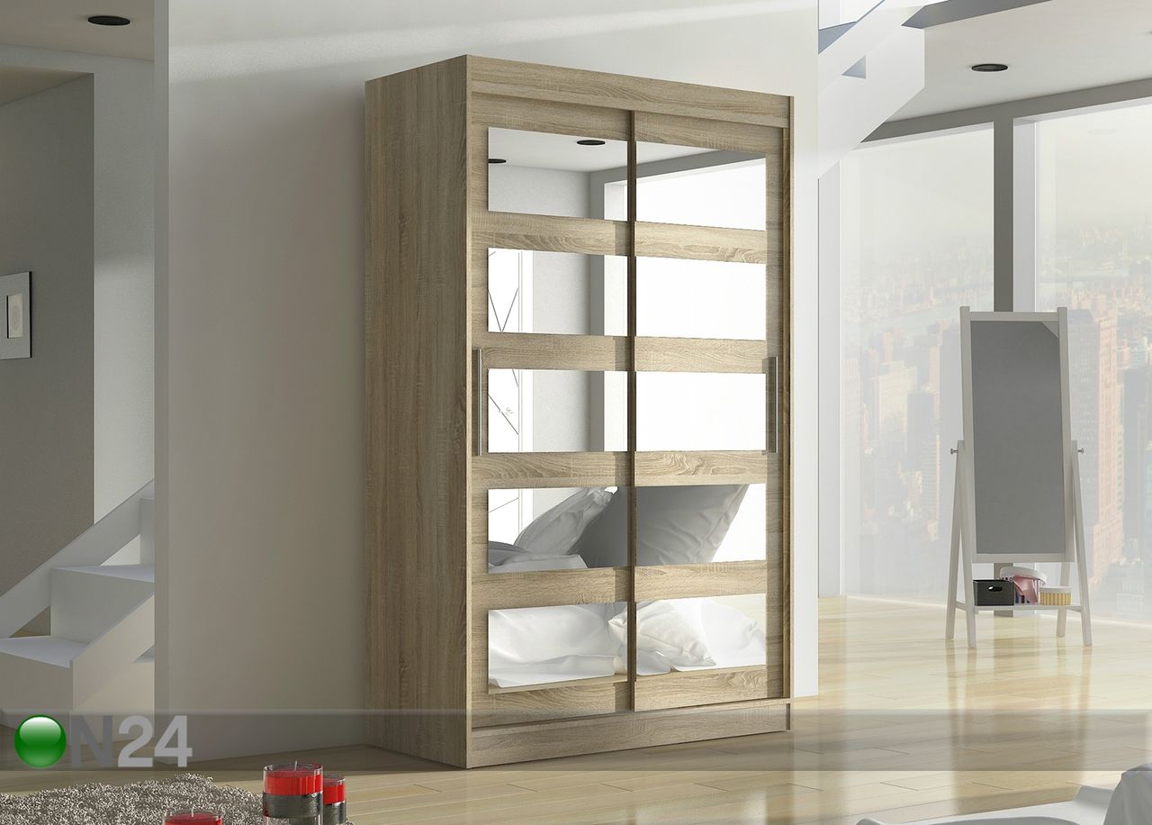 Lükandustega riidekapp 120 cm suurendatud