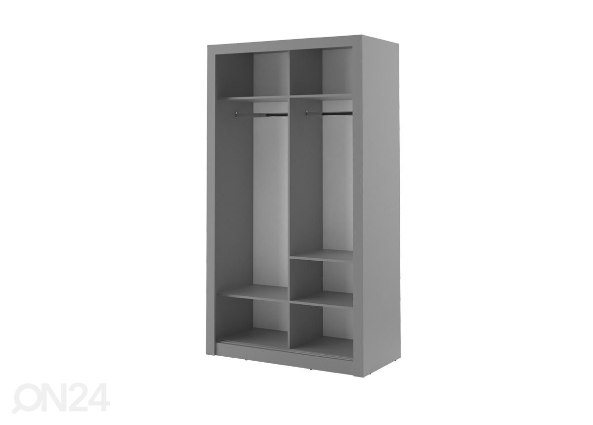 Lükandustega riidekapp 120 cm suurendatud