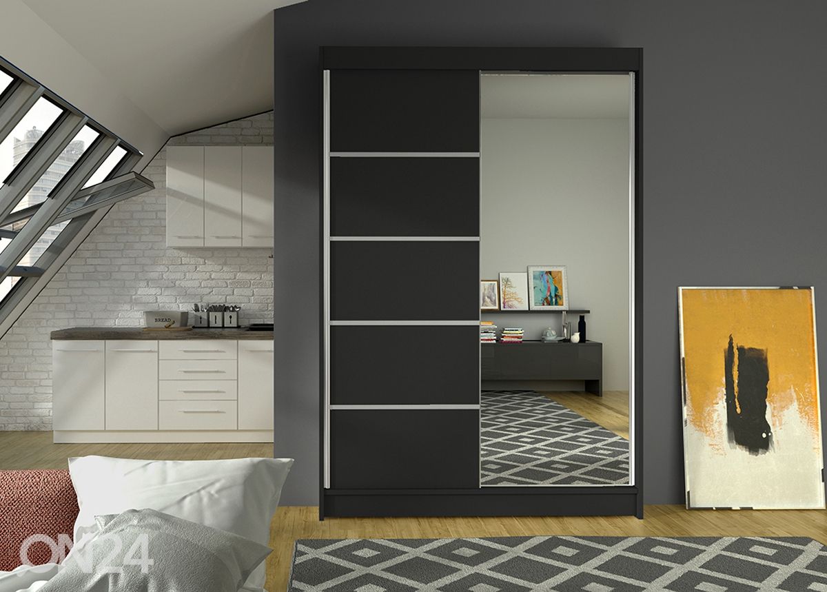 Lükandustega riidekapp 120 cm suurendatud
