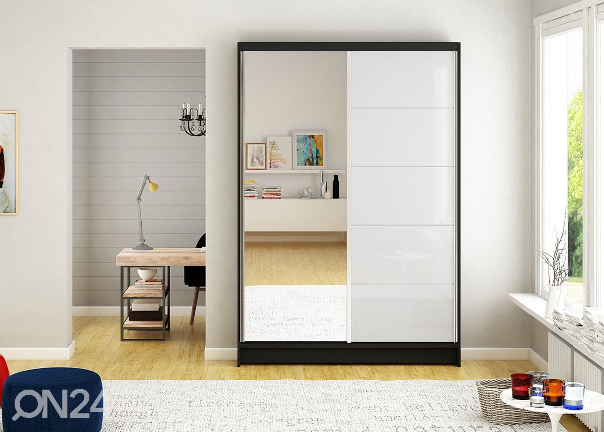 Lükandustega riidekapp 120 cm suurendatud