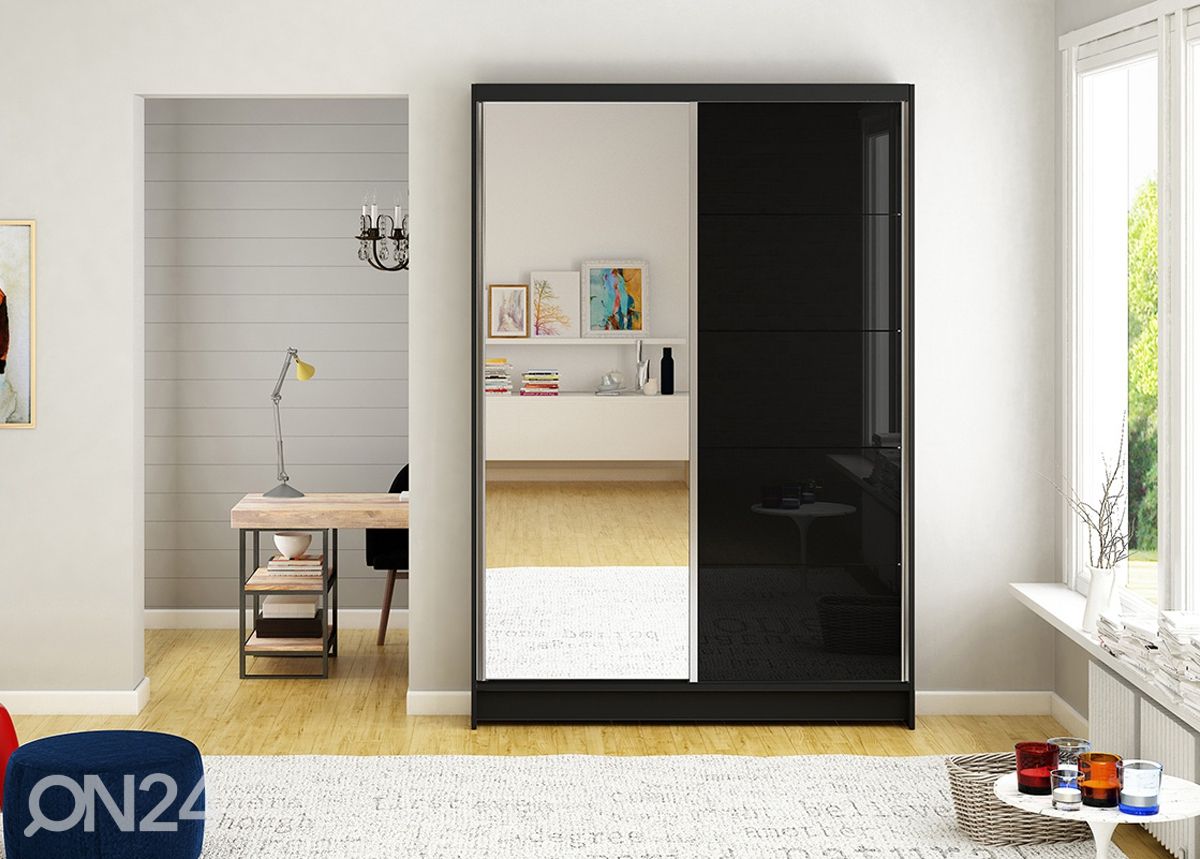 Lükandustega riidekapp 120 cm suurendatud