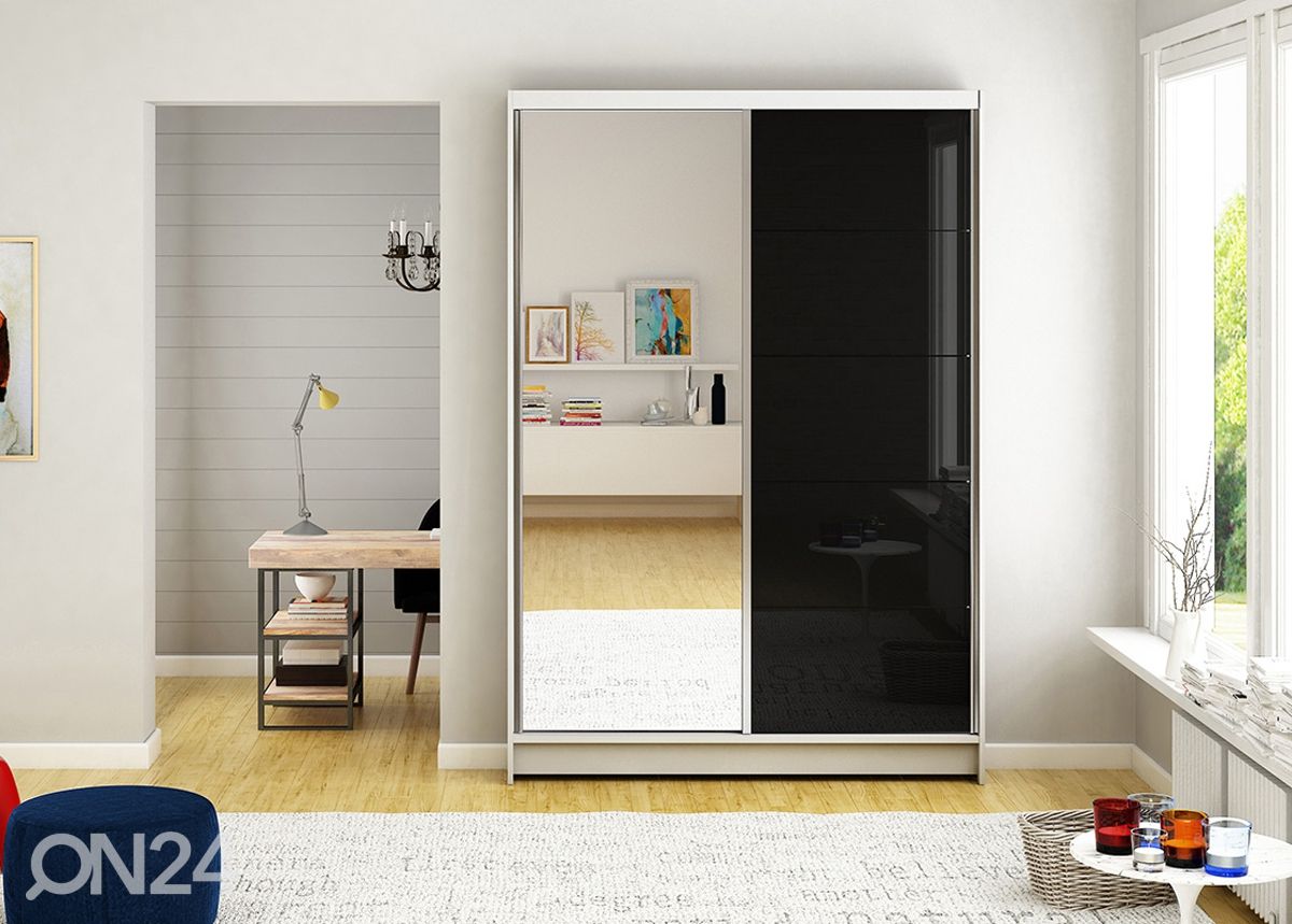 Lükandustega riidekapp 120 cm suurendatud
