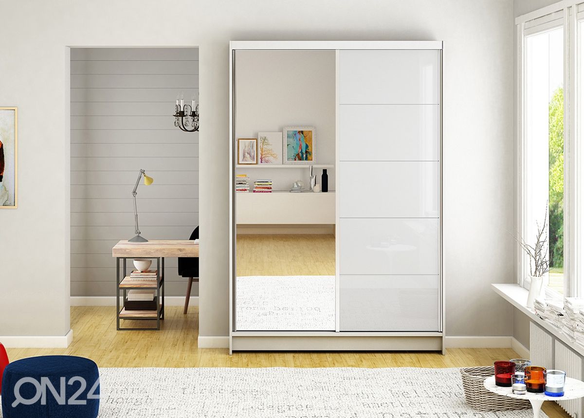 Lükandustega riidekapp 120 cm suurendatud