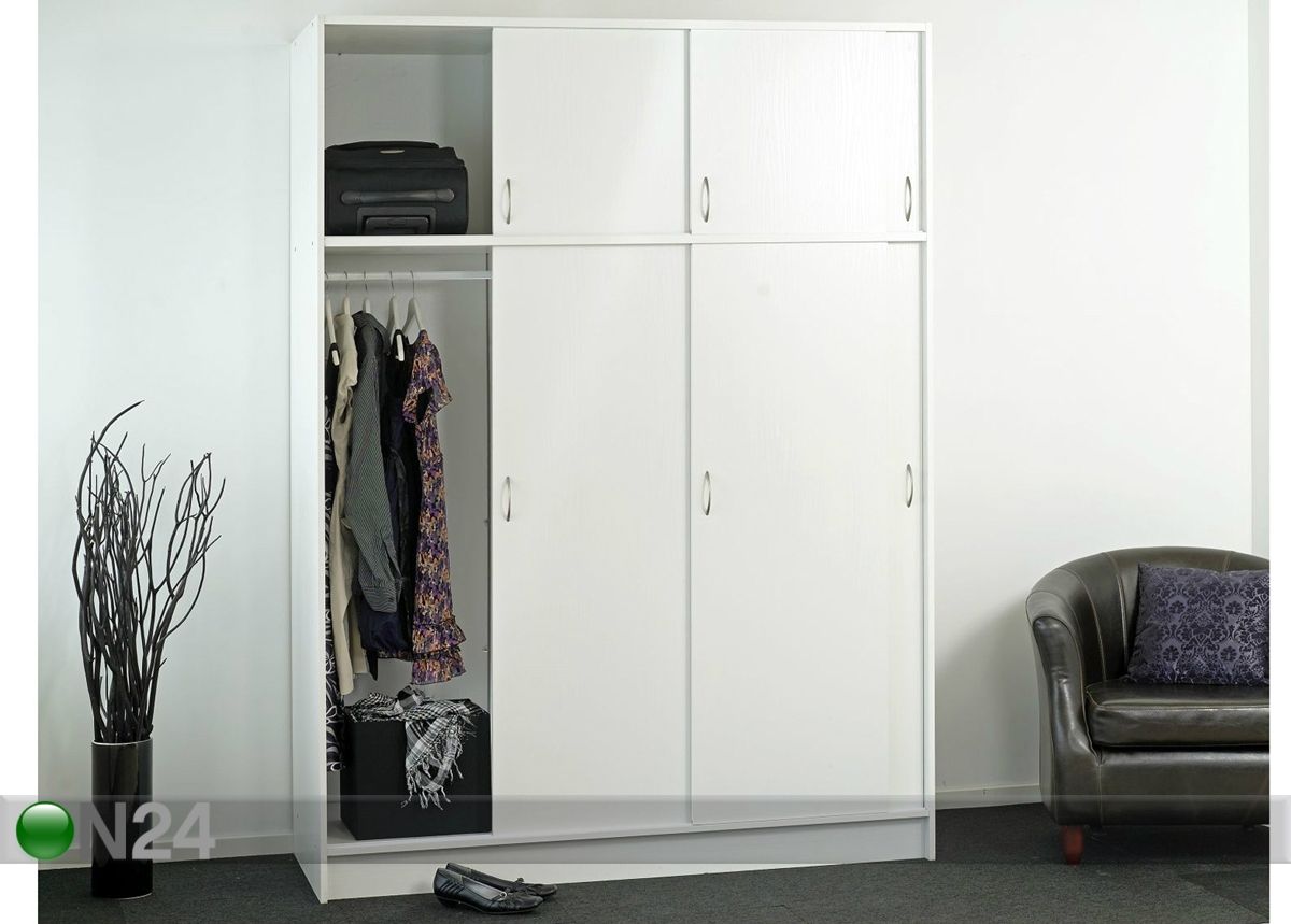 Lükandustega riidekapp 150 cm suurendatud