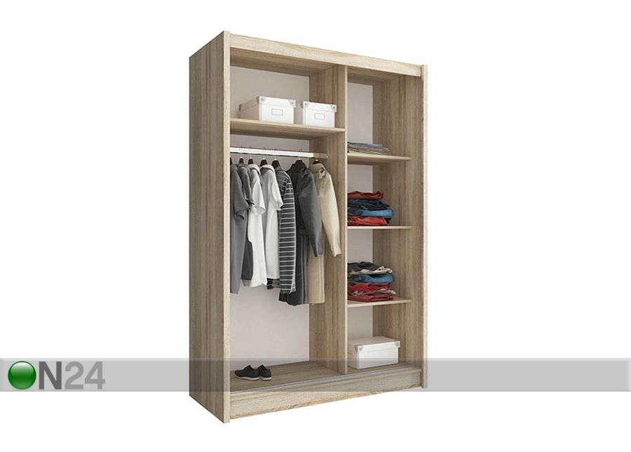 Lükandustega riidekapp 150 cm suurendatud