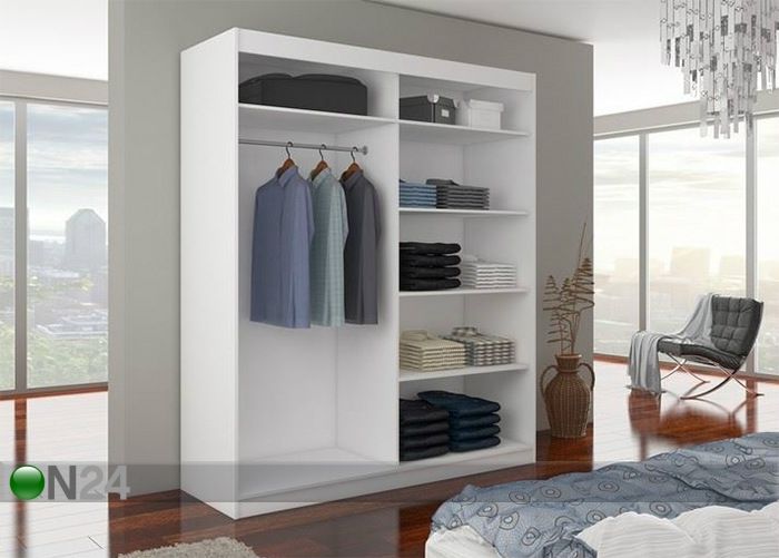 Lükandustega riidekapp 150 cm suurendatud