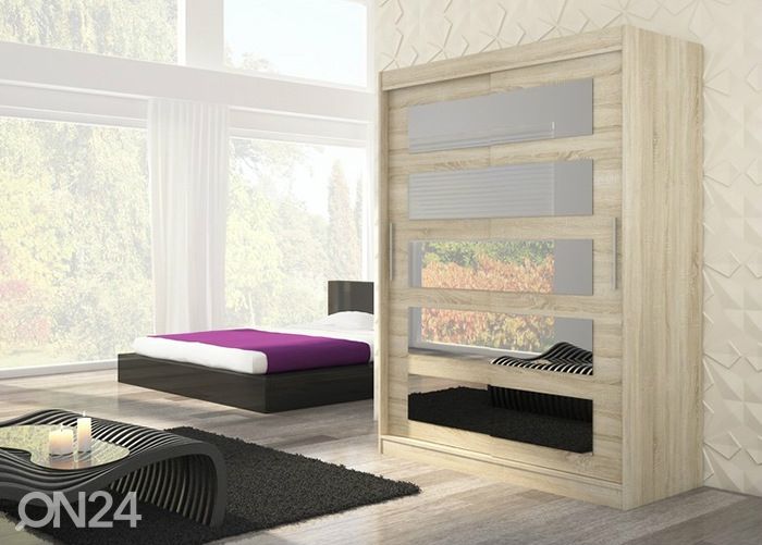 Lükandustega riidekapp 150 cm suurendatud