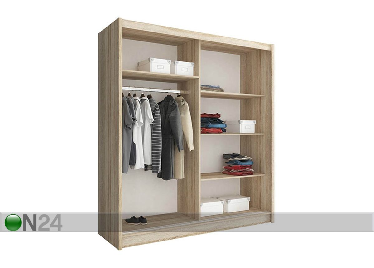 Lükandustega riidekapp 180 cm suurendatud