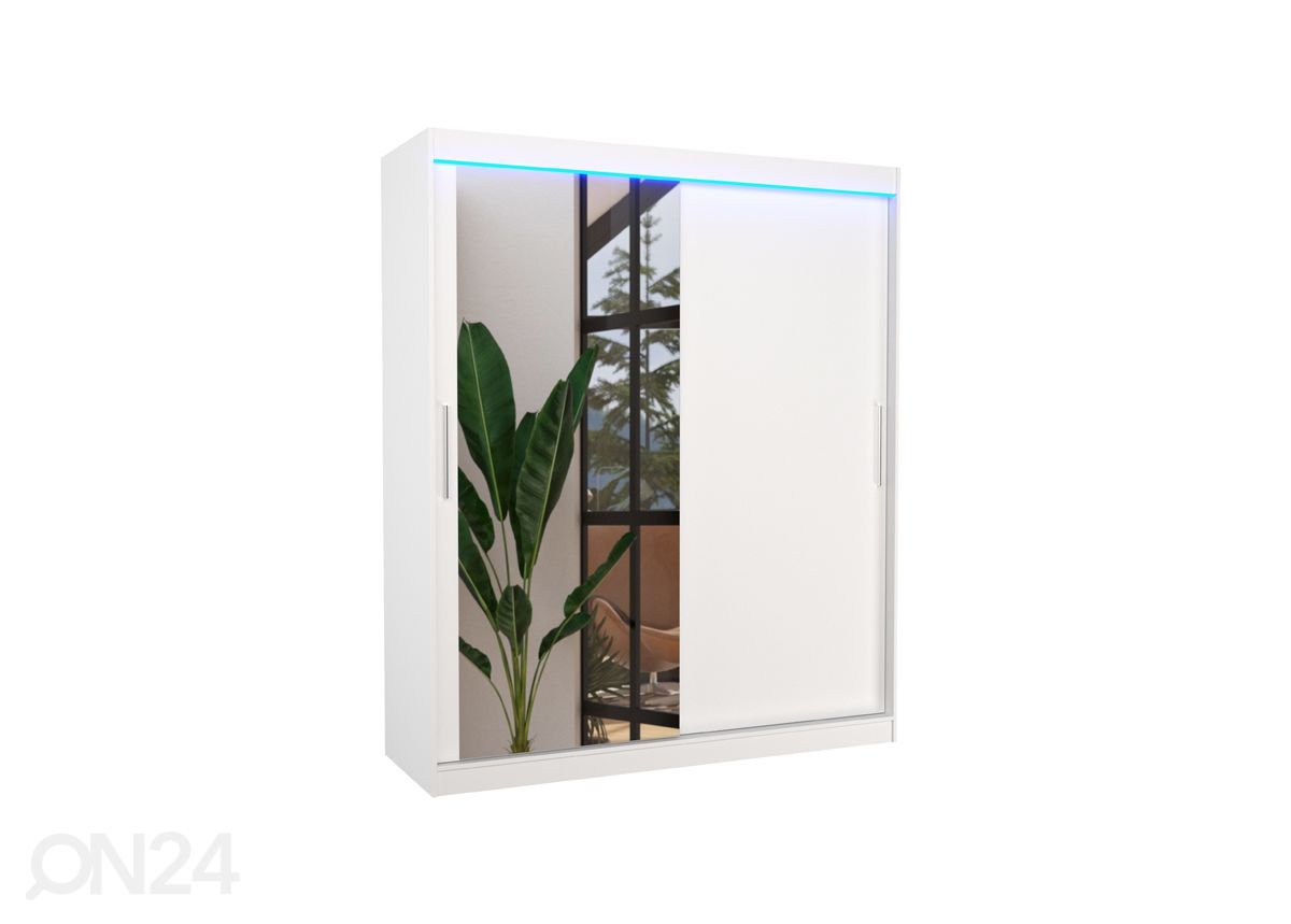 Lükandustega riidekapp 180 cm + LED suurendatud