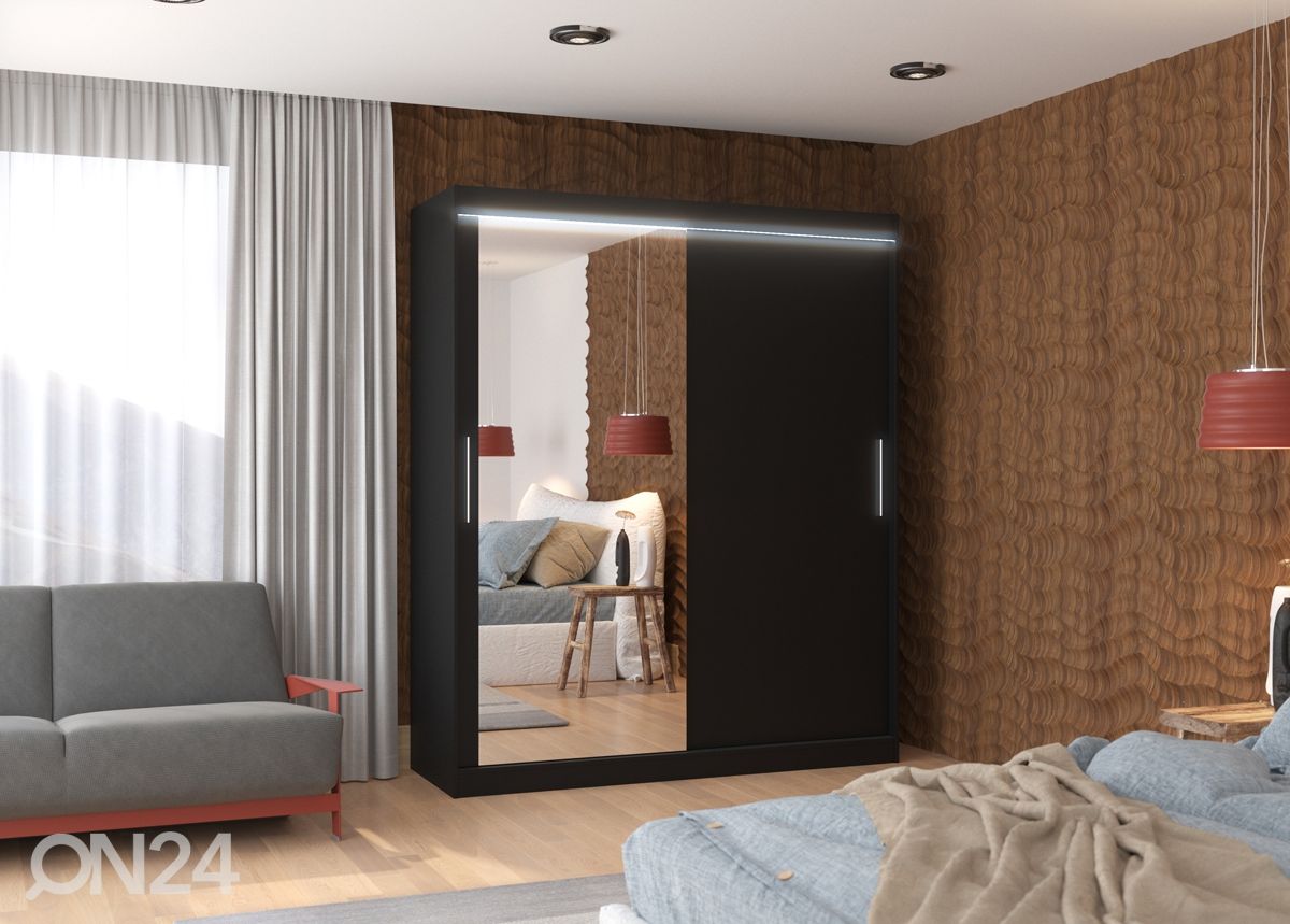 Lükandustega riidekapp 180 cm + LED suurendatud