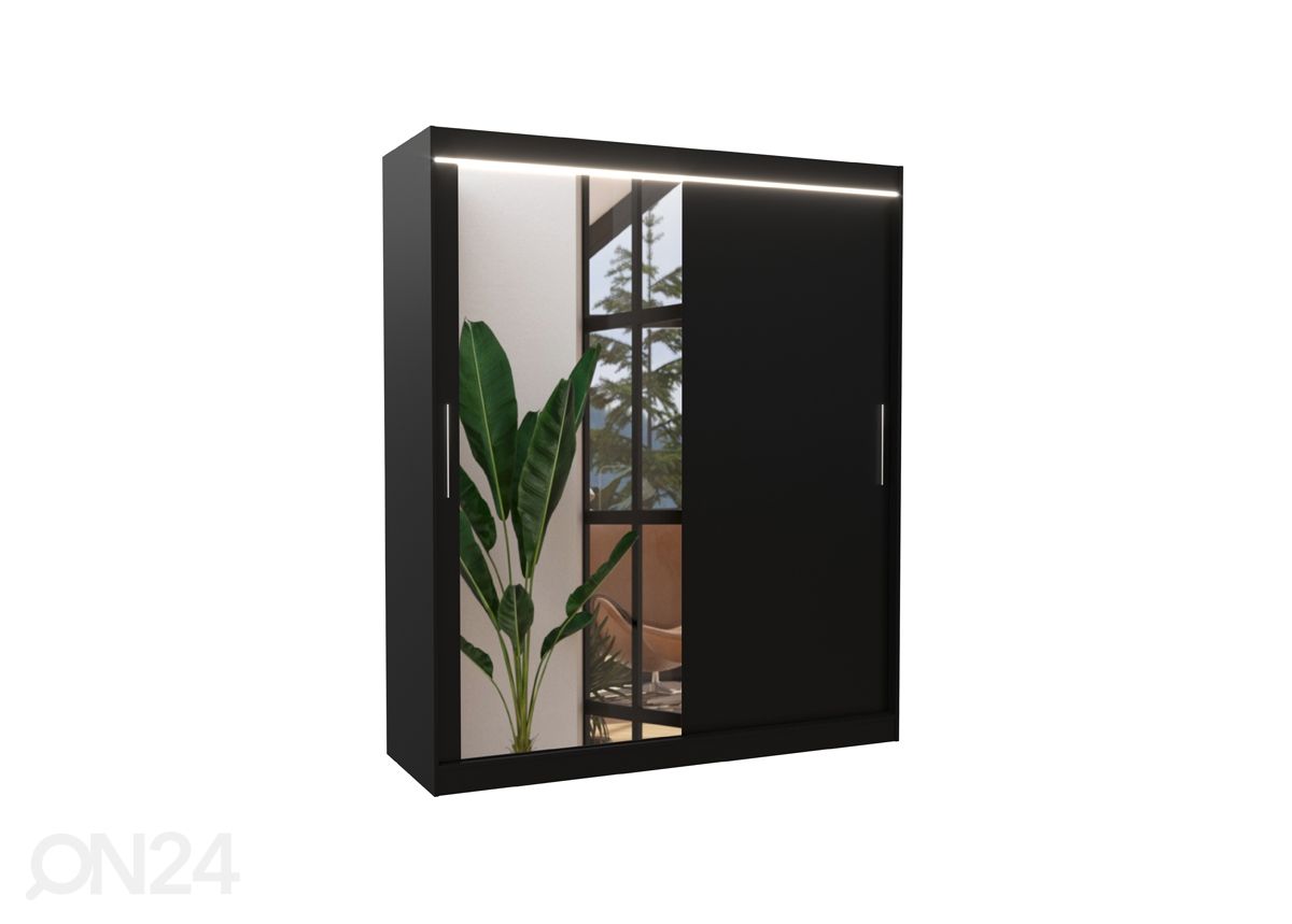 Lükandustega riidekapp 180 cm + LED suurendatud