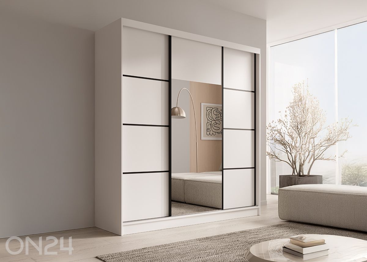 Lükandustega riidekapp 200 cm suurendatud