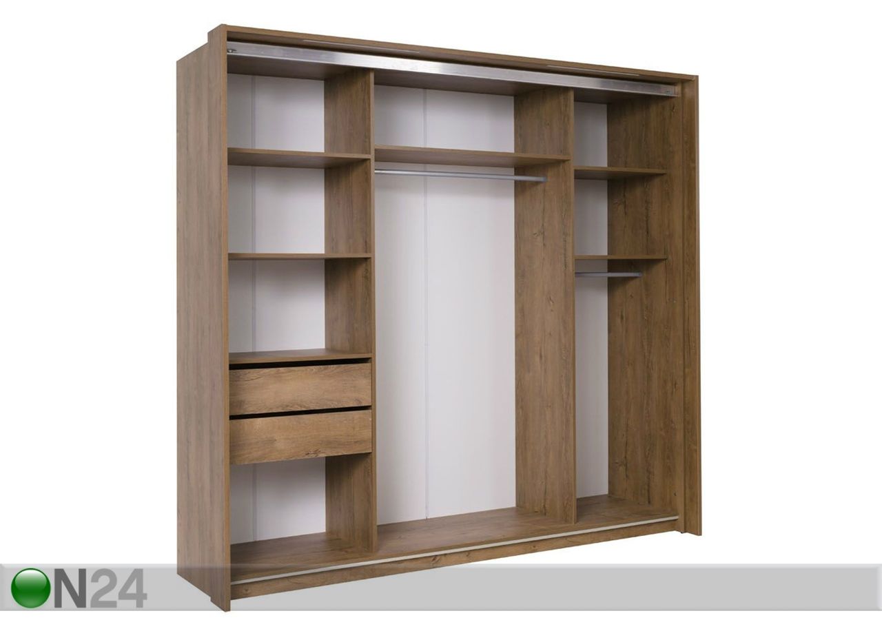 Lükandustega riidekapp 230 cm suurendatud