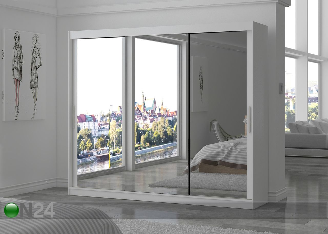 Lükandustega riidekapp 250 cm suurendatud