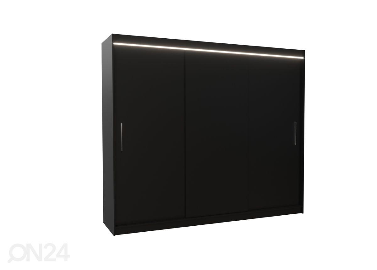Lükandustega riidekapp Amanda I 250 cm + LED suurendatud