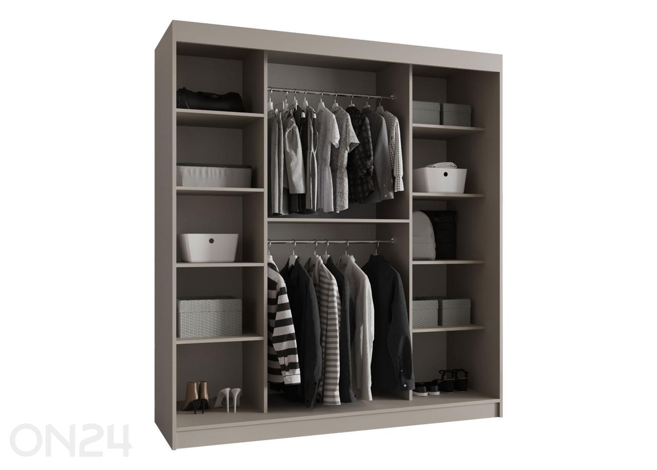 Lükandustega riidekapp Bahrajn 180 cm suurendatud