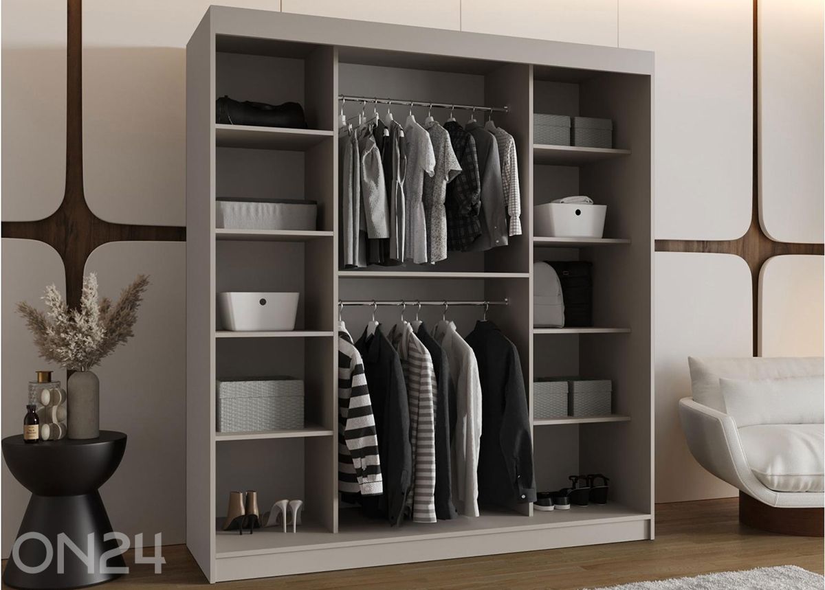 Lükandustega riidekapp Bahrajn 180 cm suurendatud