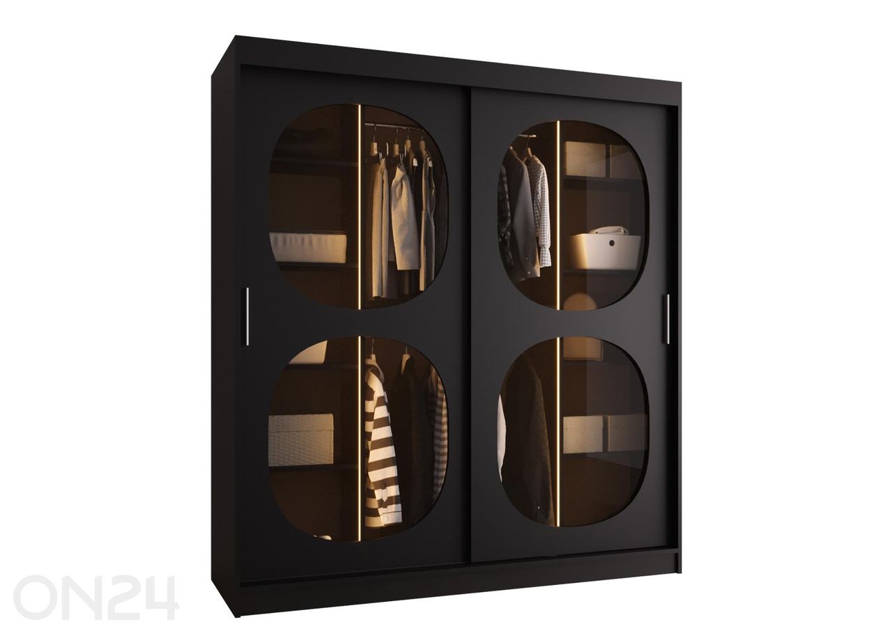 Lükandustega riidekapp Bahrajn 180 cm + LED suurendatud