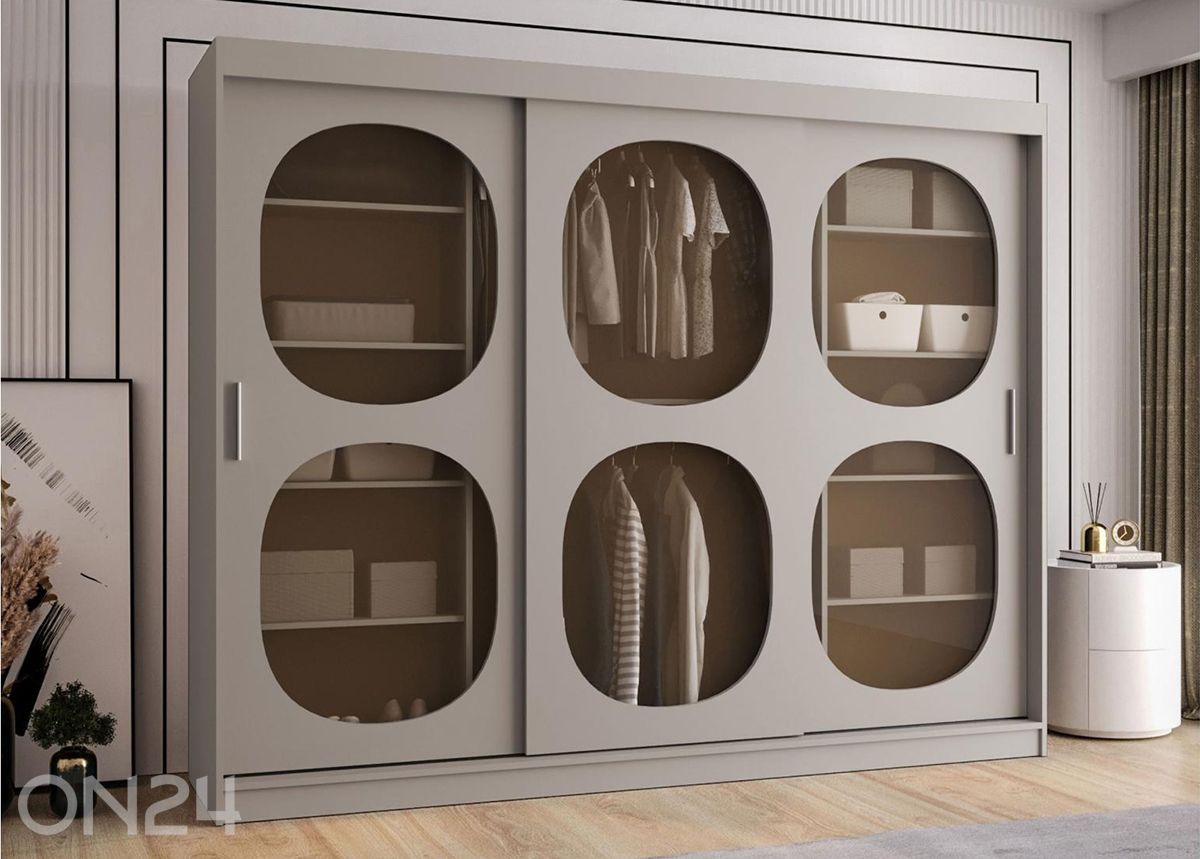 Lükandustega riidekapp Bahrajn 250 cm suurendatud