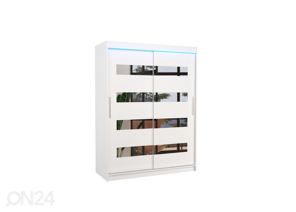 Lükandustega riidekapp Ballwin 150 cm + LED suurendatud