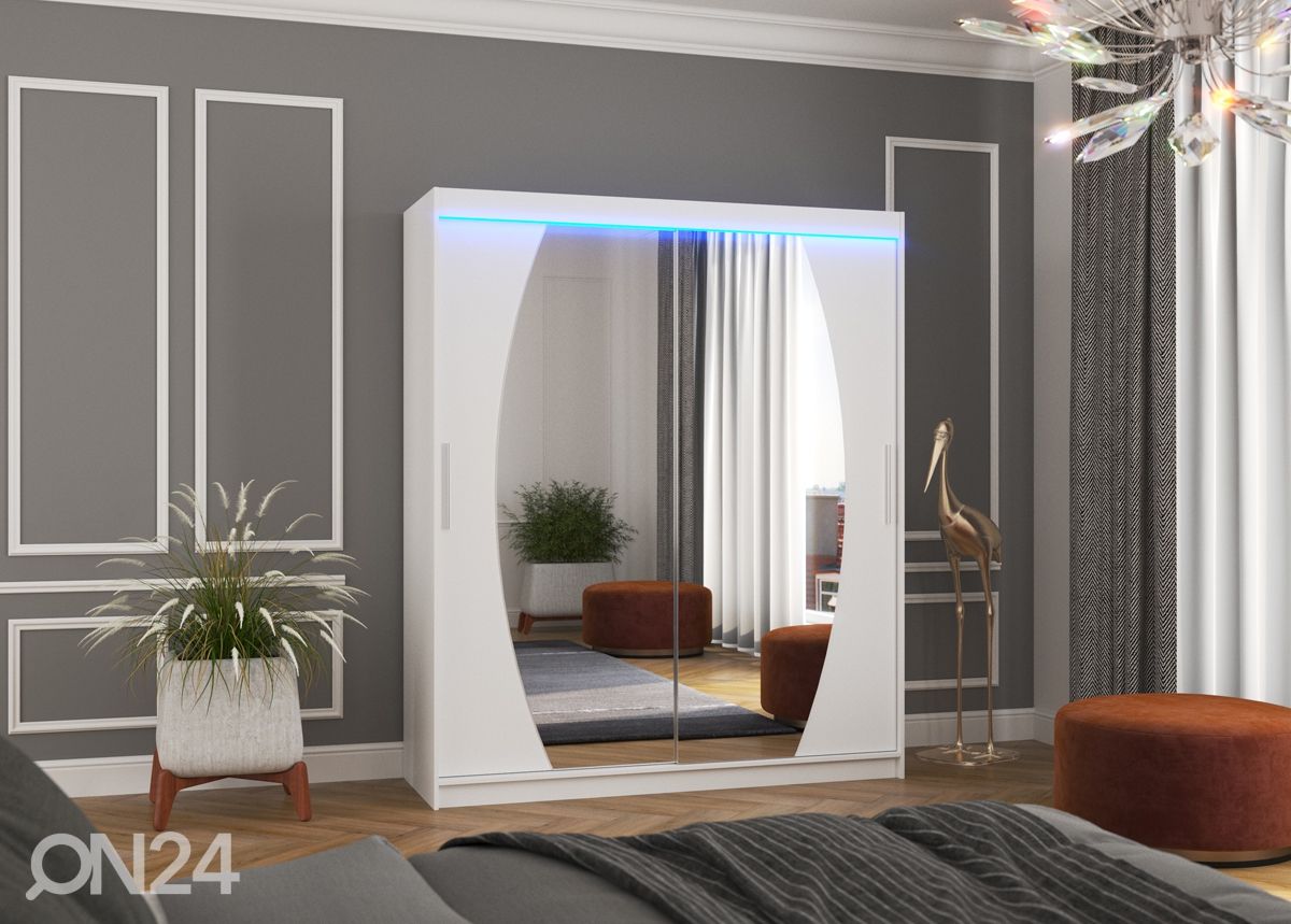 Lükandustega riidekapp Ballwin I 180 cm + LED suurendatud