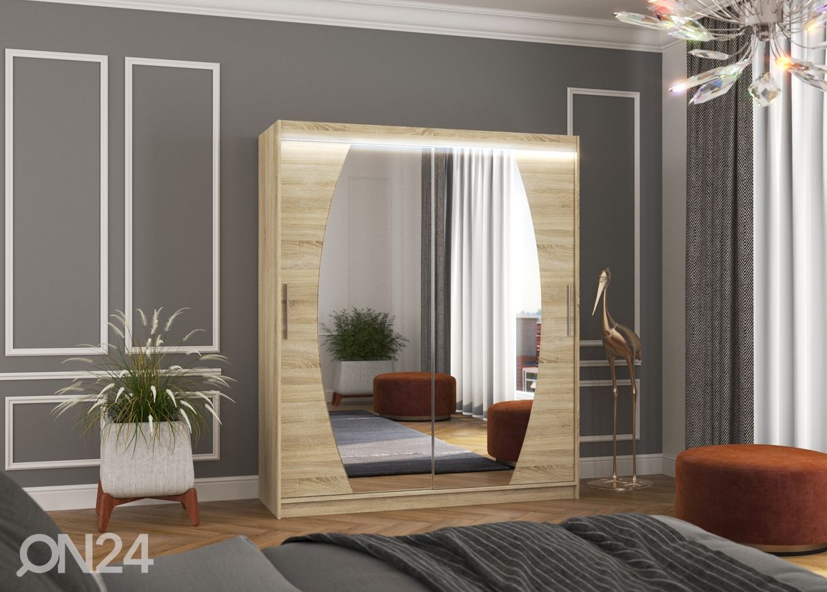 Lükandustega riidekapp Ballwin I 180 cm + LED suurendatud