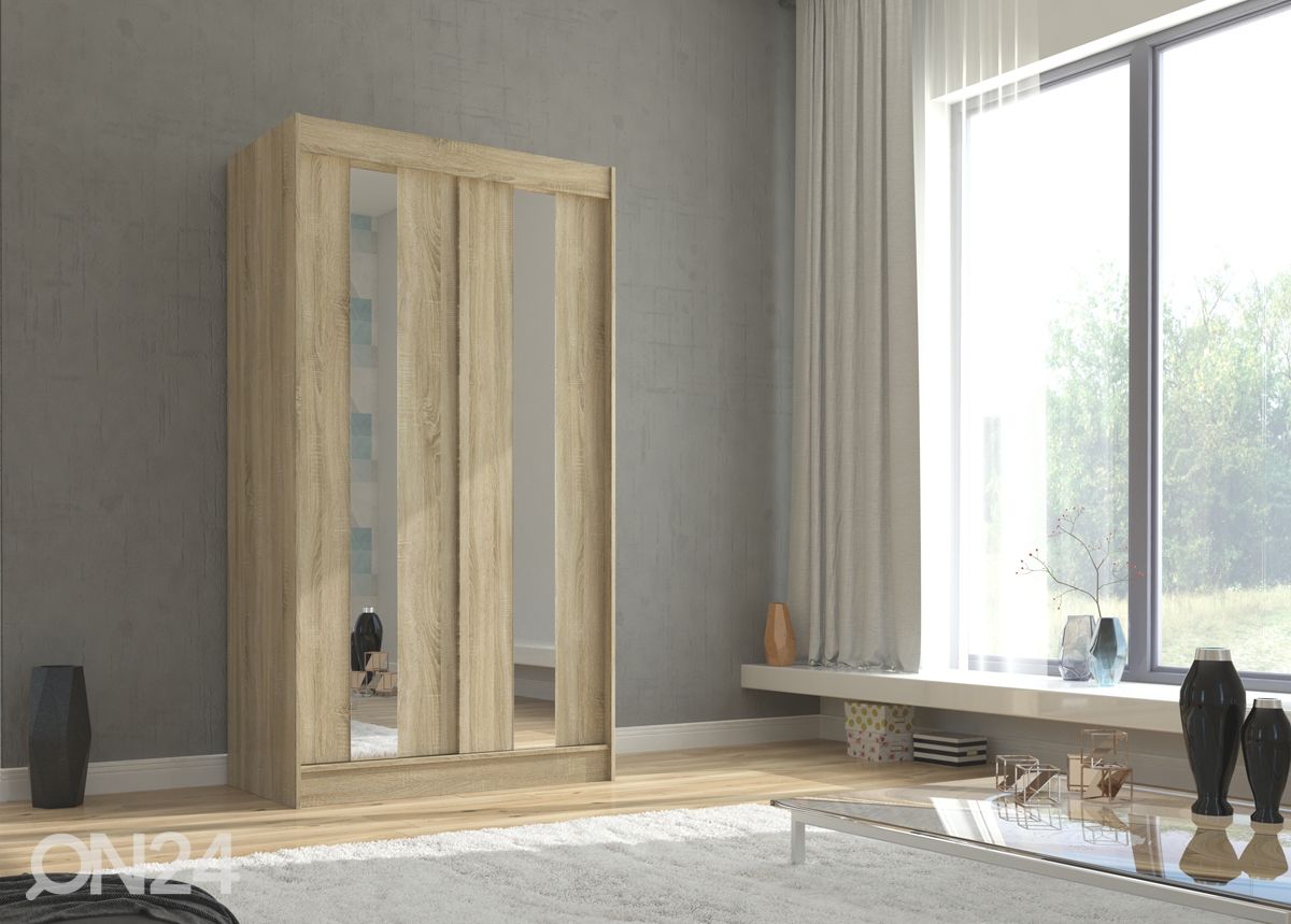 Lükandustega riidekapp Ballwin II 120 cm suurendatud