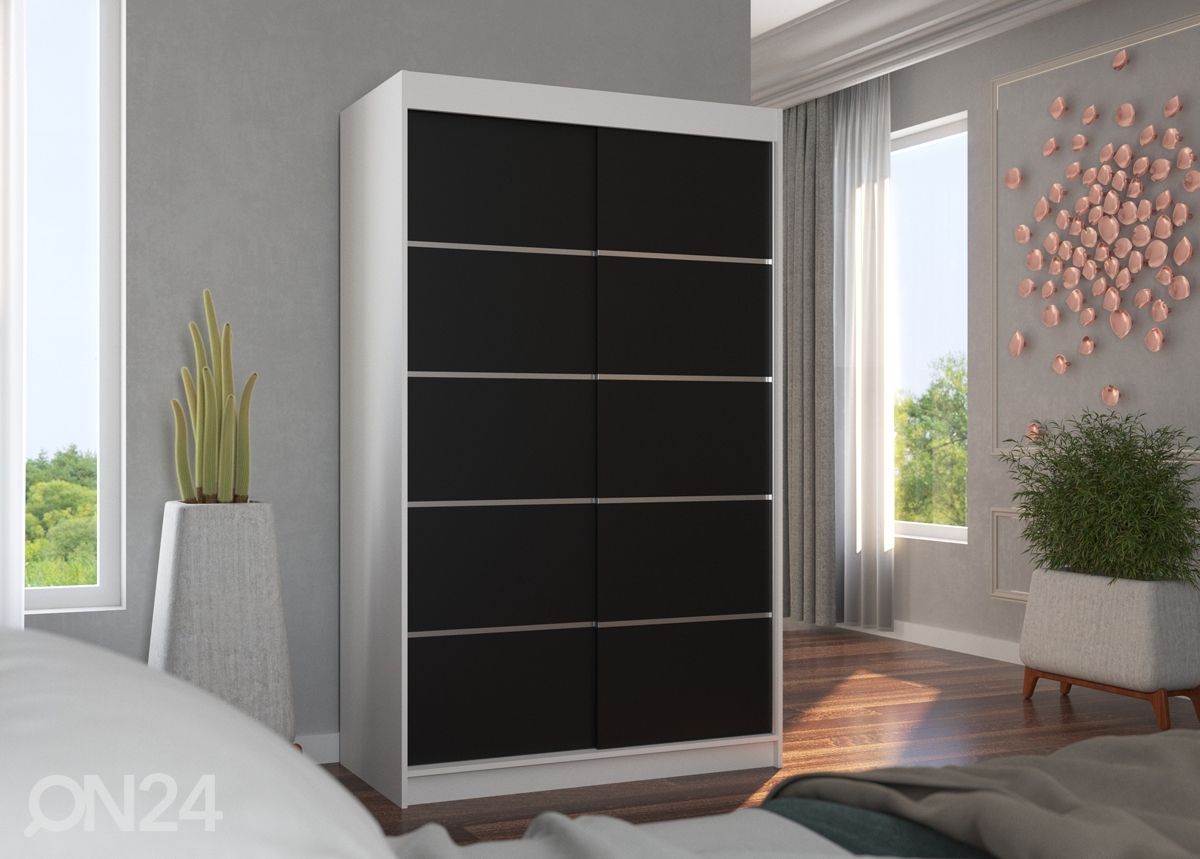 Lükandustega riidekapp Barba 120 cm suurendatud