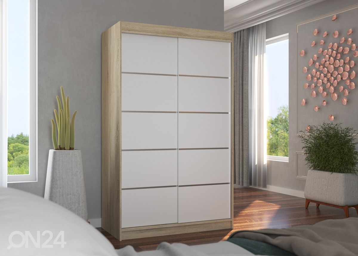 Lükandustega riidekapp Barba 120 cm suurendatud