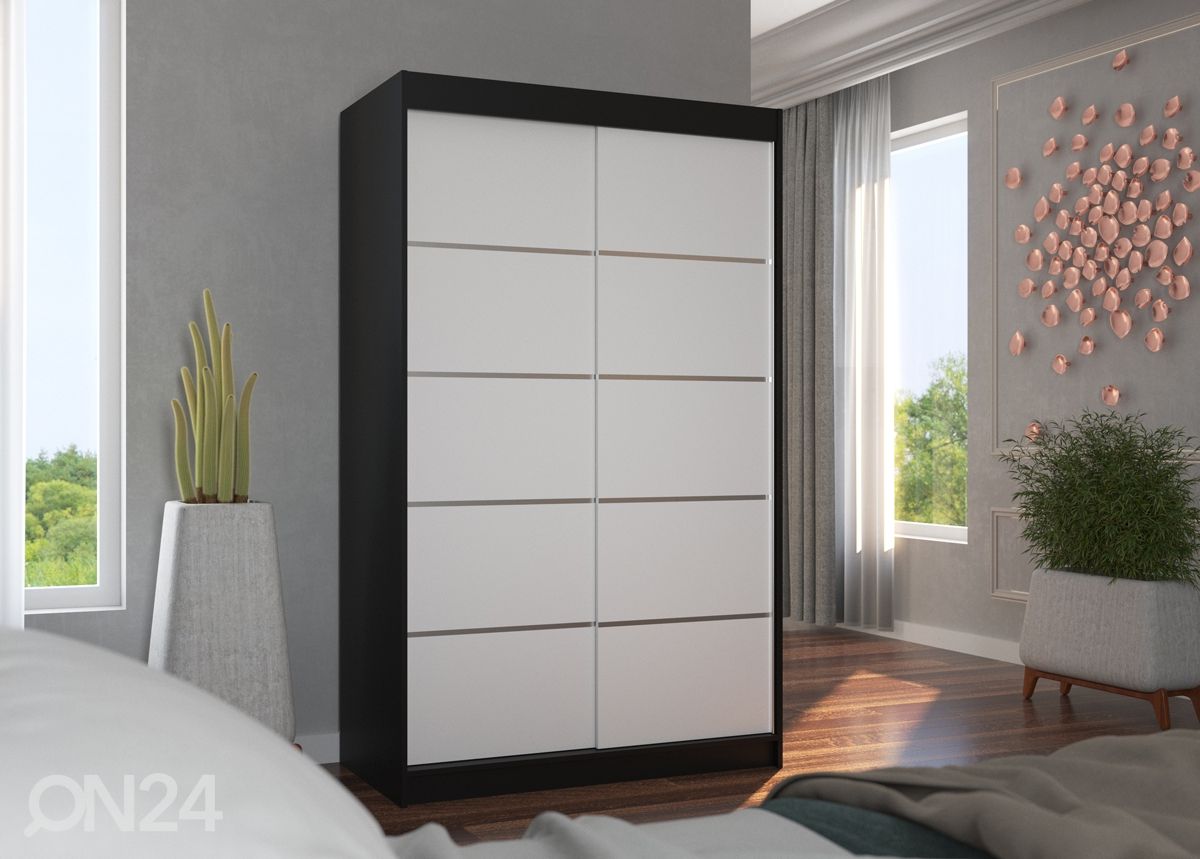 Lükandustega riidekapp Barba 120 cm suurendatud