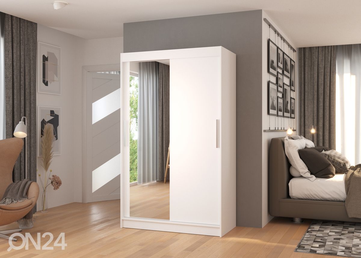 Lükandustega riidekapp Beth 120 cm suurendatud
