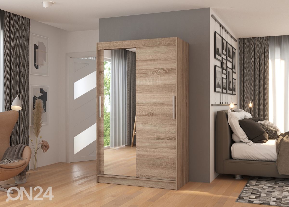 Lükandustega riidekapp Beth 120 cm suurendatud