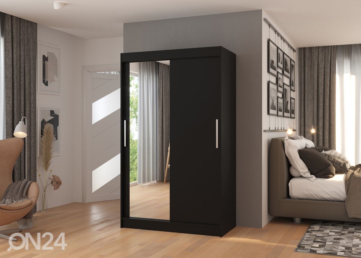 Lükandustega riidekapp Beth 120 cm suurendatud