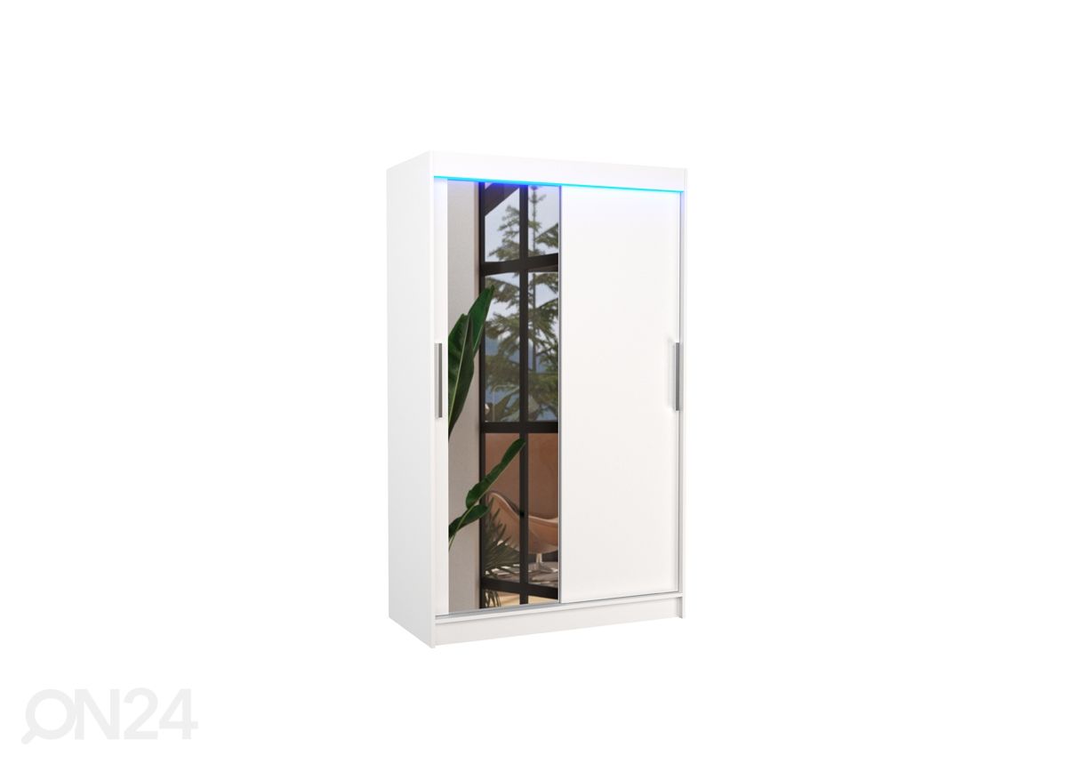 Lükandustega riidekapp Beth I 120 cm + LED suurendatud
