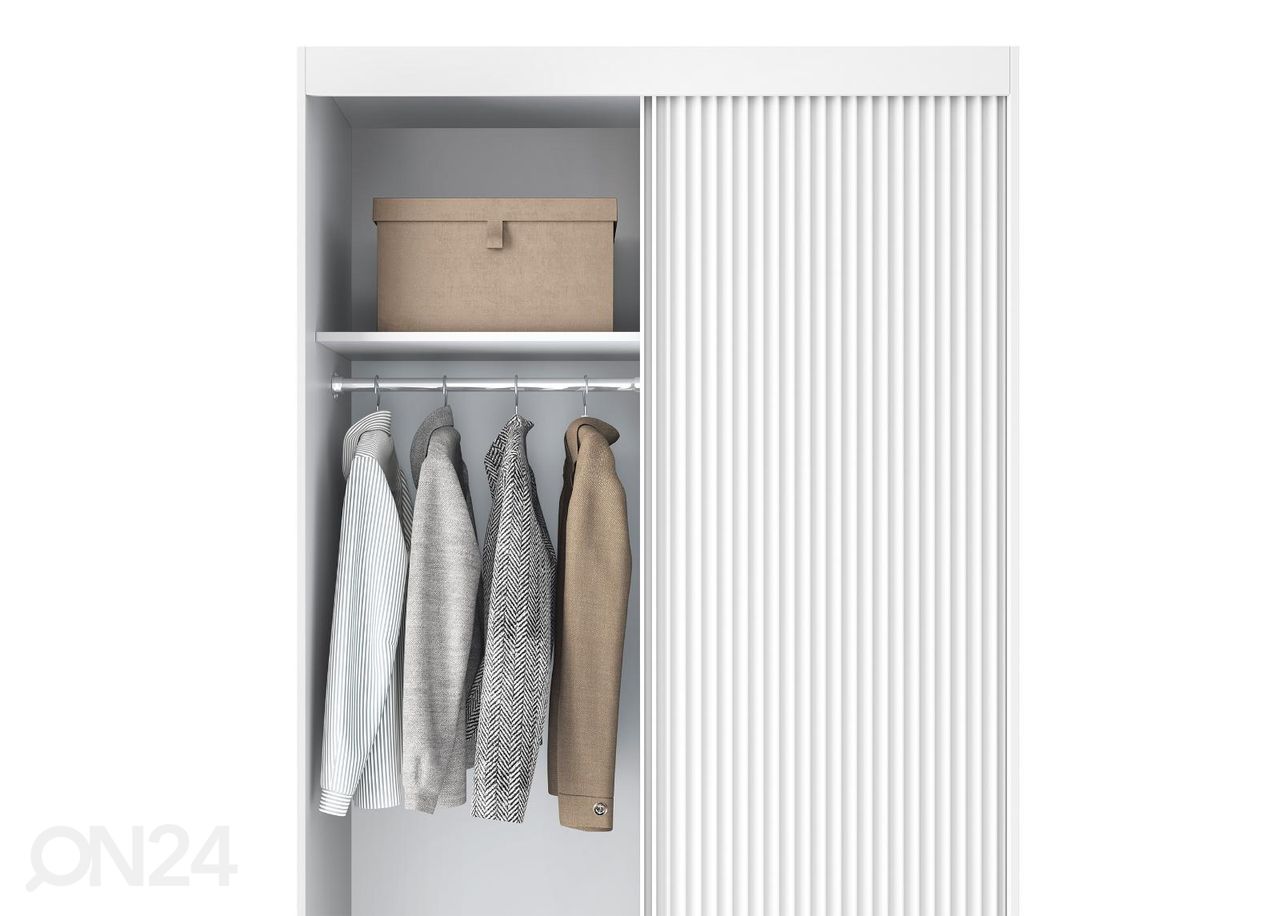 Lükandustega riidekapp Biancco 120 cm suurendatud