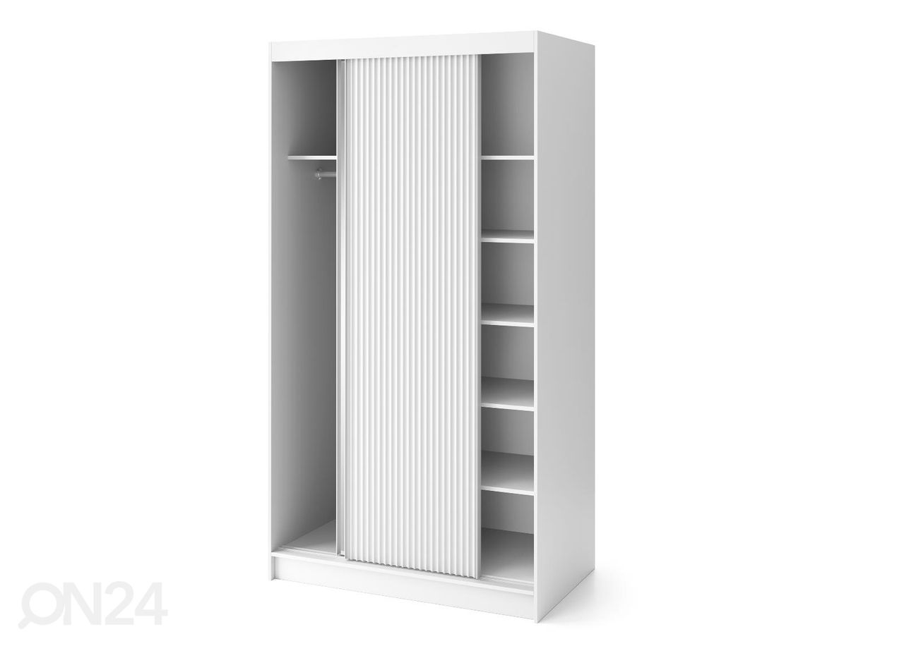 Lükandustega riidekapp Biancco 120 cm suurendatud
