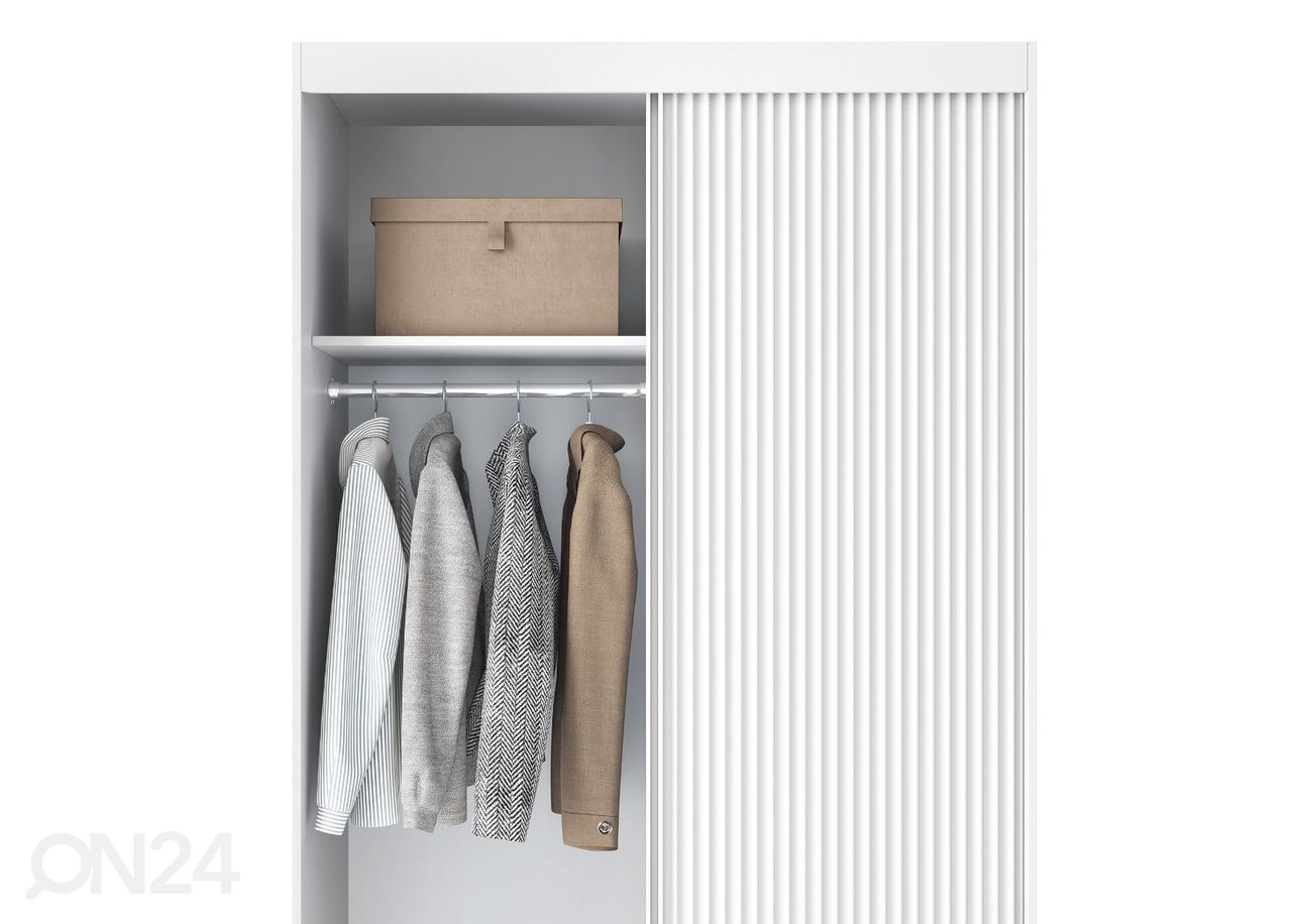 Lükandustega riidekapp Biancco 120 cm suurendatud