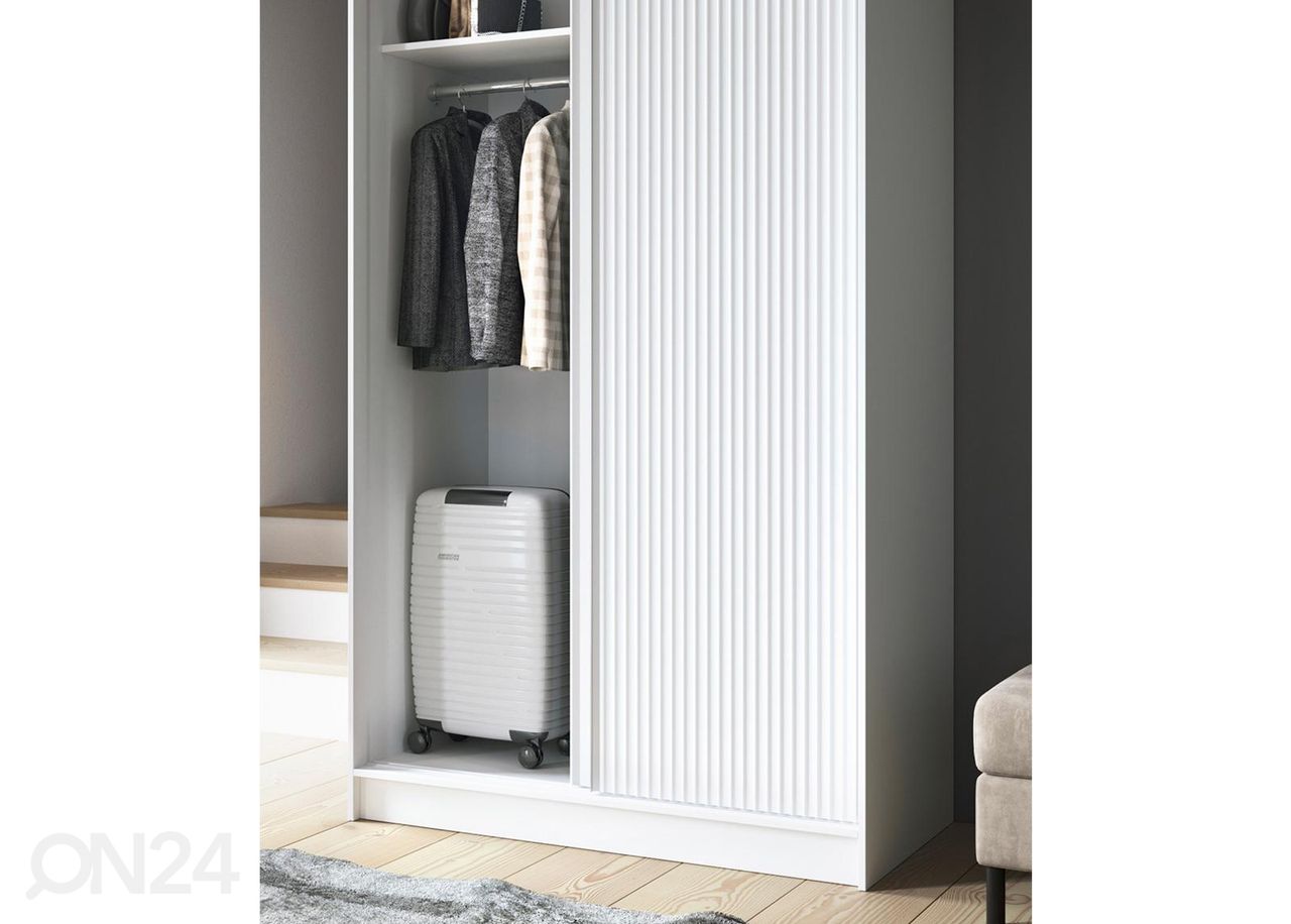 Lükandustega riidekapp Biancco 120 cm suurendatud