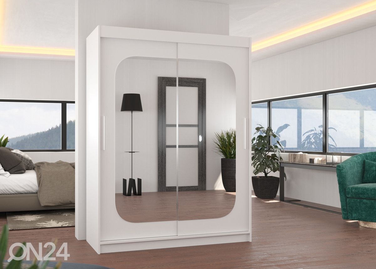 Lükandustega riidekapp Clarksville 150 cm suurendatud