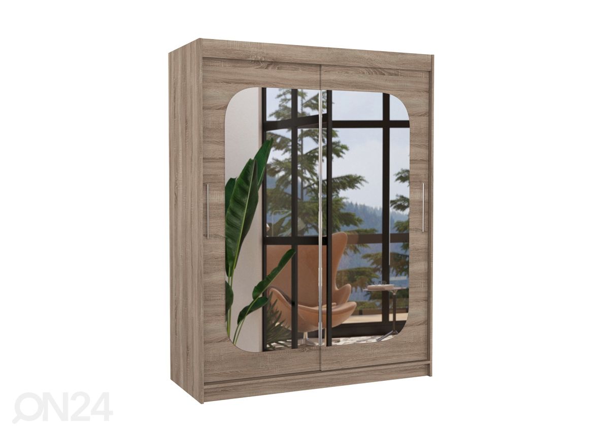 Lükandustega riidekapp Clarksville 150 cm suurendatud
