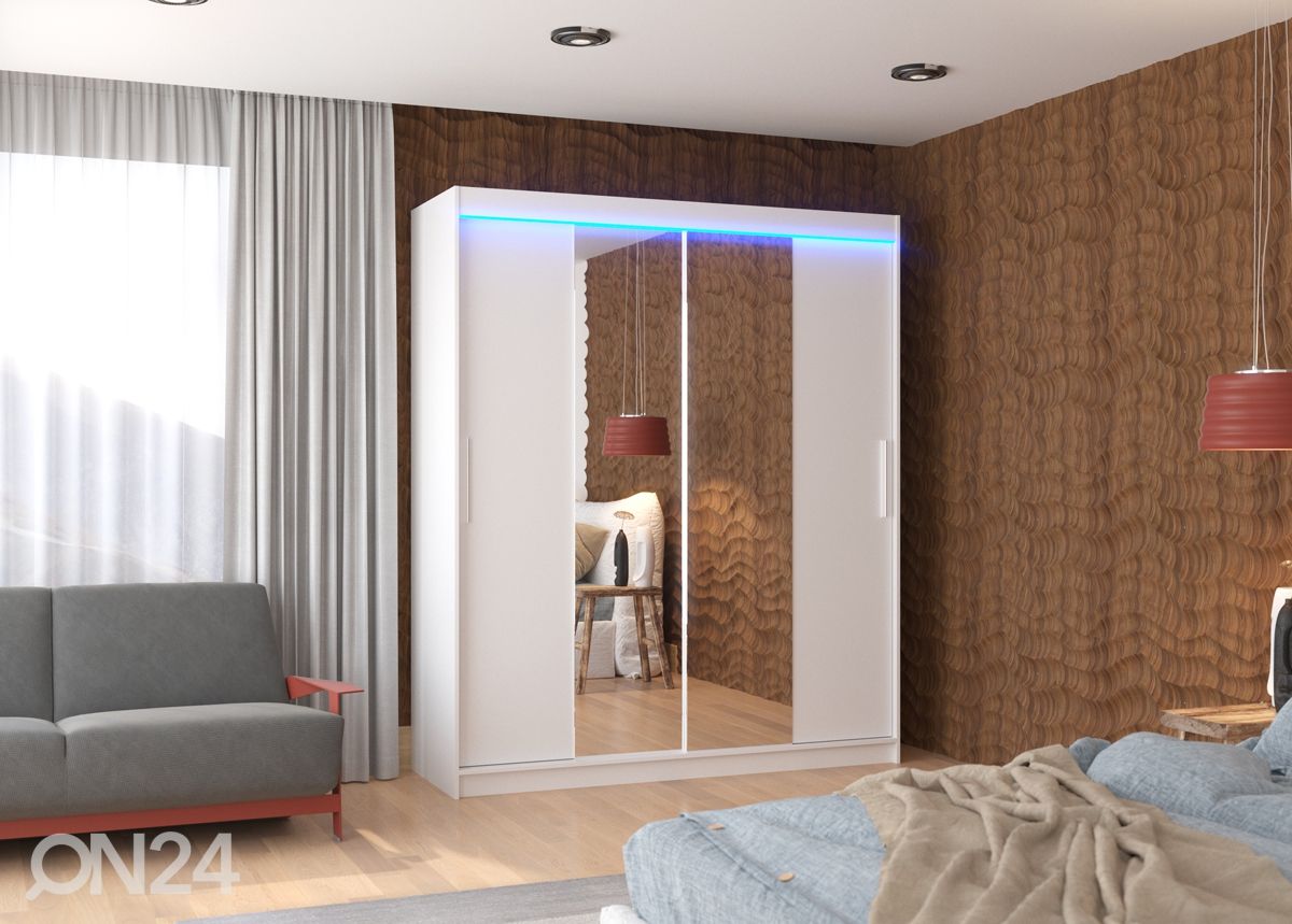Lükandustega riidekapp Dalia I 180 cm + LED suurendatud