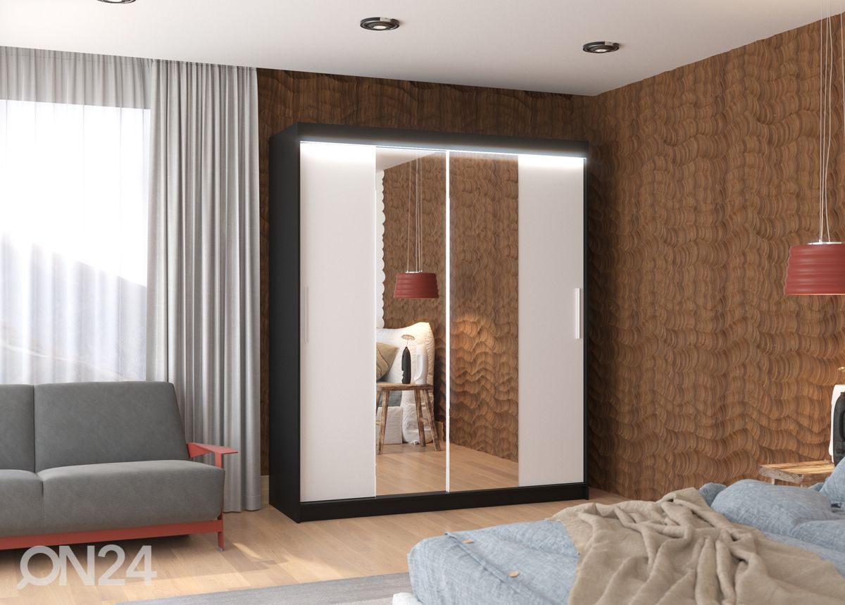 Lükandustega riidekapp Dalia I 180 cm + LED suurendatud
