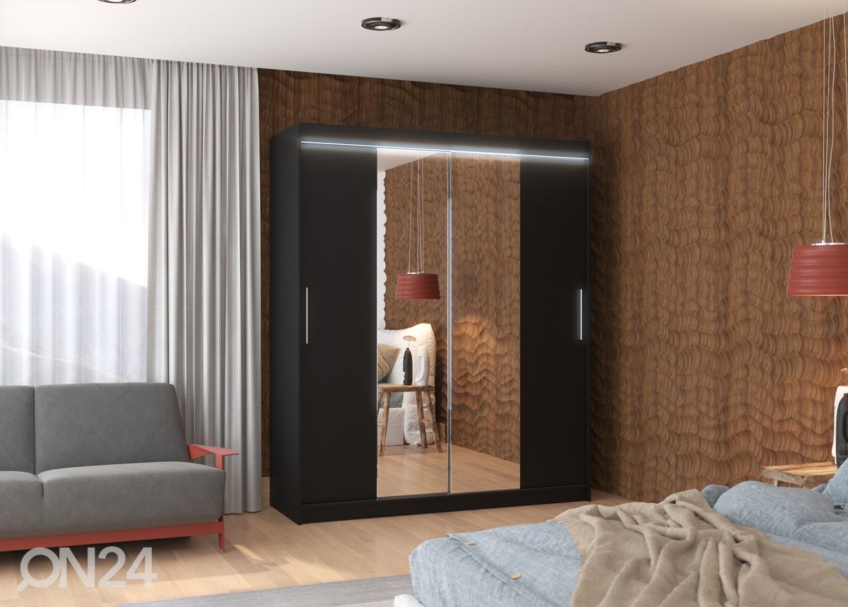 Lükandustega riidekapp Dalia I 180 cm + LED suurendatud