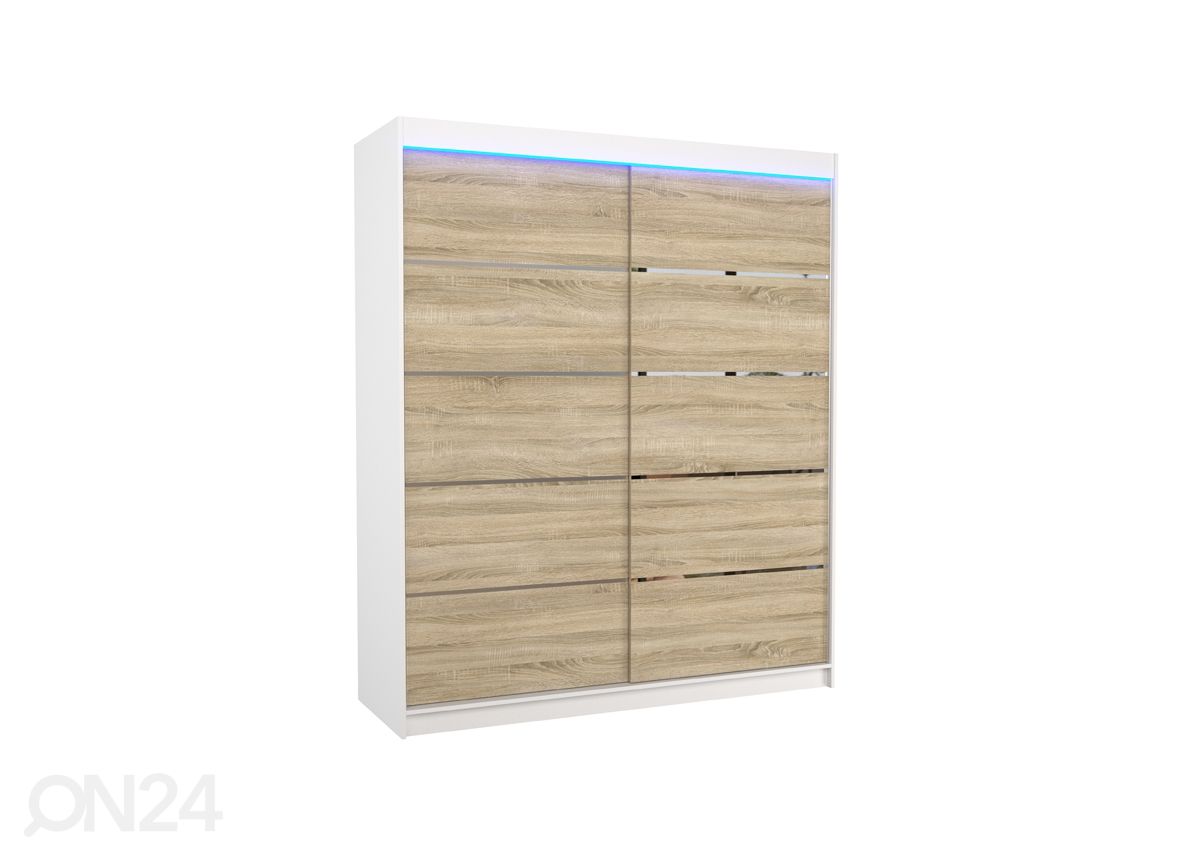 Lükandustega riidekapp Davi I 180 cm + LED suurendatud